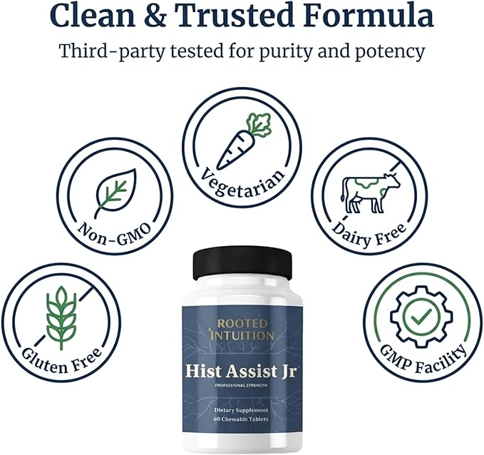 Hist Assist Jr – Kids Chewable Seasonal Support with Quercetin, NAC, Bromelain & Vitamin C | Tasty Berry Flavor | Non-GMO, Gluten Free | 60 Chewable Tablets
