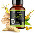 Dr. HERBALIST Ginger Oil Capsules 1600mg - Cold Pressed Zingiber Officinale with Gingerols & Shogaols | Supports Digestive Comfort & Joint Wellness* | Halal | 60ct