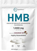 HMB 1,000mg | 240 Softgels with Coconut Oil | Highly Bioavailable | HMB Supplements for Men & Women | Calcium Beta-Hydroxy Beta-Methylbutyrate | Supports Lean Muscle Mass & Muscle Recovery