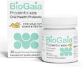 BioGaia Prodentis Kids | Dental Probiotics for Teeth and Gums | Promotes Good Oral Health & Gut Health Too | Oral Probiotics | 30 Apple-Flavored Lozenges | 1-Pack