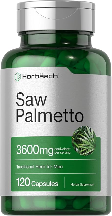 Horbäach Saw Palmetto Extract | 120 Capsules | Non-GMO and Gluten Free Formula | from Saw Palmetto Berries