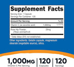 Nutricost Vitamin C with Rose Hips 1025mg, 120 Capsules - Vitamin C 1000mg, Rose Hips 25mg, Premium, Non-GMO, Gluten Free Supplement