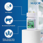 Major Ferosul - Ferrous Sulfate 325mg Tablets with 65mg of Elemental Iron - Iron Supplement for Women, Men - Green - 100 Count