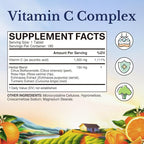 Vitalitown Vitamin C Complex 1000mg with Rose HIPS, Bioflavonoids, Turmeric & Echinacea, Daily Immune Support, Collagen Booster & Powerful Antioxidant, Vegan, 180 Tablets