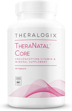 Theralogix TheraNatal Core Preconception Vitamin Supplement - 90-Day Supply - Prenatal Vitamins & Fertility Supplement for Women with Folate, Vitamin D3, Choline & More* - NSF Certified - 90 Tablets