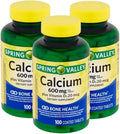 Calcium 600mg with Vitamin D3 – 100 Tablets, Calcium and 800 IU Vitamin D per Tablet, Gluten & Lactose Free, Daily Calcium Supplement for Women and Men (Pack of 3)