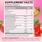 Maca Root Gummies for Women & Men, Organic Maca Root Supplement with Ashwagandha for Energy & Strength Support, Sugar-Free/Vegan/Non-GMO, Strawberry Flavor 60 Count