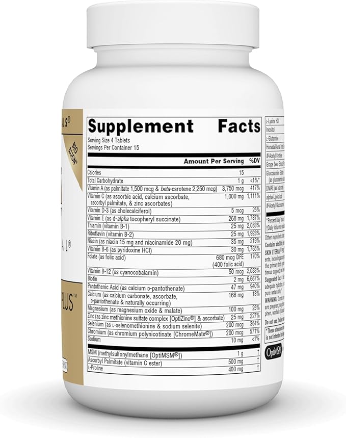 Source Naturals Skin Eternal Plus, with C Ester, DMAE, & Lipoic Acid - 60 Tablets