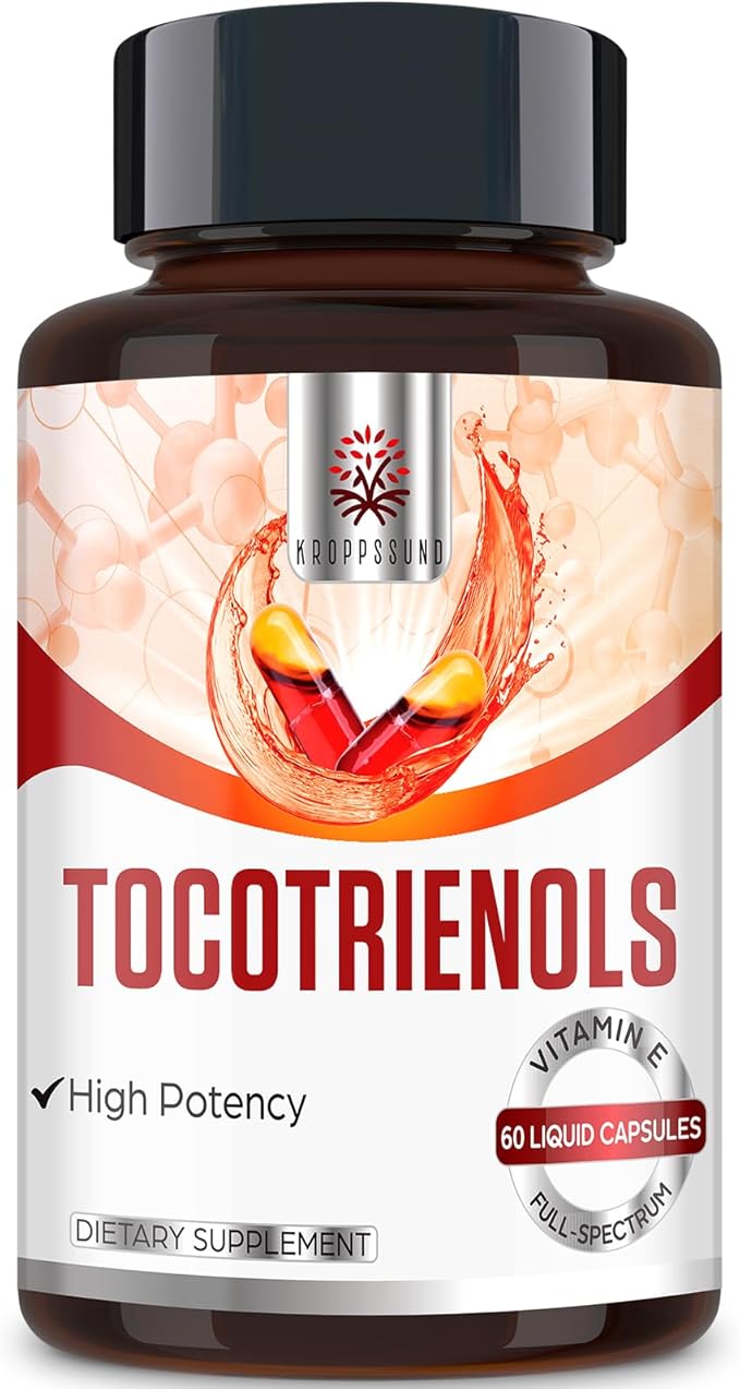 Tocotrienol Supplement Full Spectrum, Cutting-Edge Fusion Technology, Tocotrienol Vitamin E-Tocotrienols 800mg,Powerful Antioxidant,Cardiovascular,Highest Absorption Rate - 60 Liquid-Filled Capsules