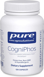 Pure Encapsulations CogniPhos - Acetyl-L-Carnitine Supplement with Cognizin Citicoline & Phosphatidylserine - Supports Memory & Positive Mindset - Vitamin B6 & Zinc - Gluten-Free - 120 Capsules