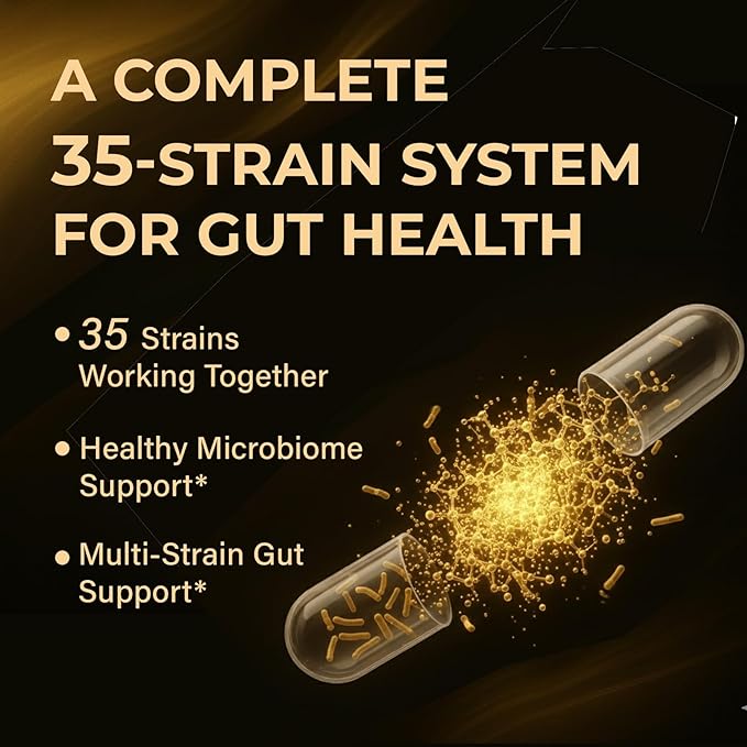 Probiotics with Prebiotics for Men and Women - 35 Strains Probiotic 100 Billion CFU for Gut & Digestive Health, Vegan Acidophilus Probiotics Supplement, Non-GMO Raw Probiotic 120 Caps