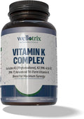 Vitamin K Complex (K1 + MK-4 + MK-7) – Advanced Triple-Form Vitamin K Formula for Maximum Bioavailability – Supports Calcium Utilization – Non-GMO, Gluten Free 120 Capsules