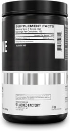 Jacked Factory L-Glutamine Powder 100 Servings - Vegan Fermented L Glutamine Supplement for Post Workout Muscle Recovery, Immunity, Digestive Health | No Artificial Filler - Unflavored