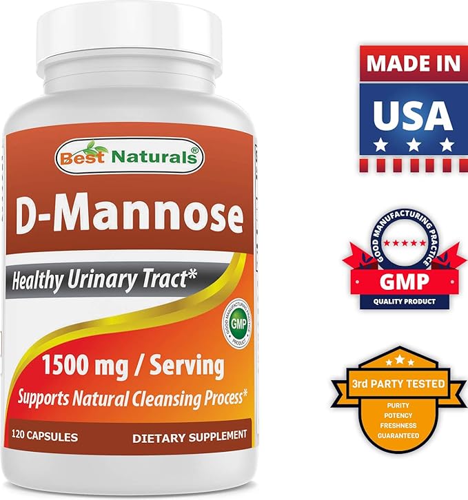 Best Naturals D-Mannose 1500 mg & Vitamin B12 6000 mcg