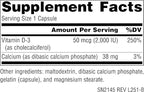 Source Naturals Vitamin D-3, Bioactive Form for Bone & Immune Health*, 50 mcg (2000 IU) - 200 Capsules