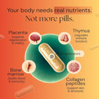 Beef Organs for Women - 100% Grass Fed, Pasture Raised in New Zealand - 120 Caps - Collagen Blend featuring Placenta, Bone Marrow, Thymus, Amla, Astaxanthin, MSM, Pearl Powder & Bamboo Silica