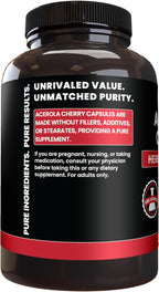 PURE ORIGINAL INGREDIENTS Acerola Cherry (365 Capsules) No Magnesium Or Rice Fillers, Always Pure, Lab Verified