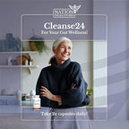 MD Cleanse24 - Gut Cleanse & Digestive Support Supplement - with Onion, Garlic, Turmeric, Papaya, Black Walnut, Sweet Wormwood Powder, Olive Leaf Extract - 360 Capsules