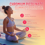 2 Pack Chromium Picolinate Gummies 1000 mcg, Vegan, Gluten-Free, Peach Flavor, 120 Vegan Gummies