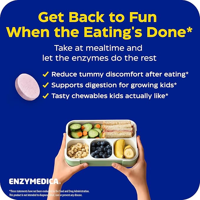 ENZYMEDICA Kids Digest Chewables Capsules, 60 Count