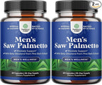 Saw Palmetto for Men with Beta Sitosterol - Saw Palmetto Extract Prostate Support Supplement for Men's Health & Better Bladder Control Plus Restoring Hair Supplement for Hair Health for Men-60ct (2pk)
