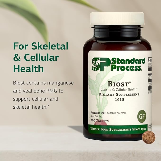 Standard Process Biost Skeletal & Cellular Health Dietary Supplement - Gluten-Free, Non-Dairy, Non-Soy, & Non-Grain - Aids Strong Teeth & Bones - 360 Tablets