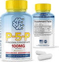 P5P Pyridoxal-5-Phosphate B6 100mg Active, Vitamin B6 Supplement High Potency Bioavailable P5P Supplement Capsules Supports Energy, Nerve Health & Amino Acid - 240 Easy-to-Swallow Capsules