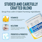 Relaxium SleepQuick Gummies - Sleep Aid + Gut Health & Immune Support, 5 mg Melatonin, Vitamin D-3 + Prebiotic & Probiotic Blend, Gluten & Drug Free, Lemon Flavor, 60 Gummies