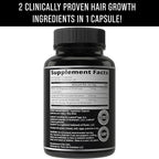 Lustriva Hair Growth Supplement + Cynatine HNS Keratin - 2 Clinically Proven Ingredients in 1 Capsule. Biotin 10000mcg and Soluble Keratin. Vitamins for Hair & Skin. Supplements for Women & Men