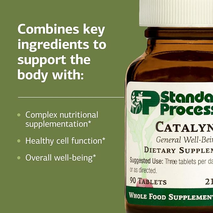 Standard Process Catalyn - General Well-Being Tablet to Aid Antioxidant Activity - Contains Vitamins A, B6 & D - Designed to Bridge Nutritional Gaps - Non-Dairy & Non-Soy - 90 Tablets (30 Servings)
