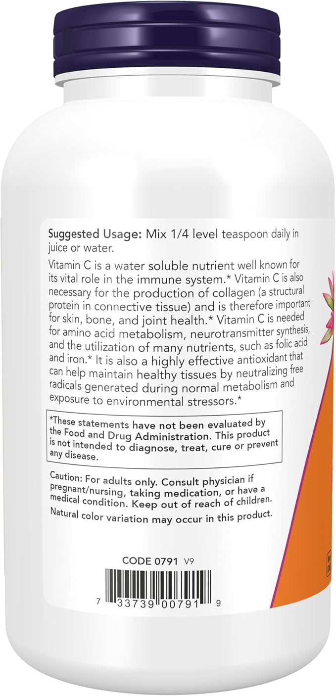 NOW Supplements, Vitamin C Crystals (Ascorbic Acid), Antioxidant Protection*, 1-Pound