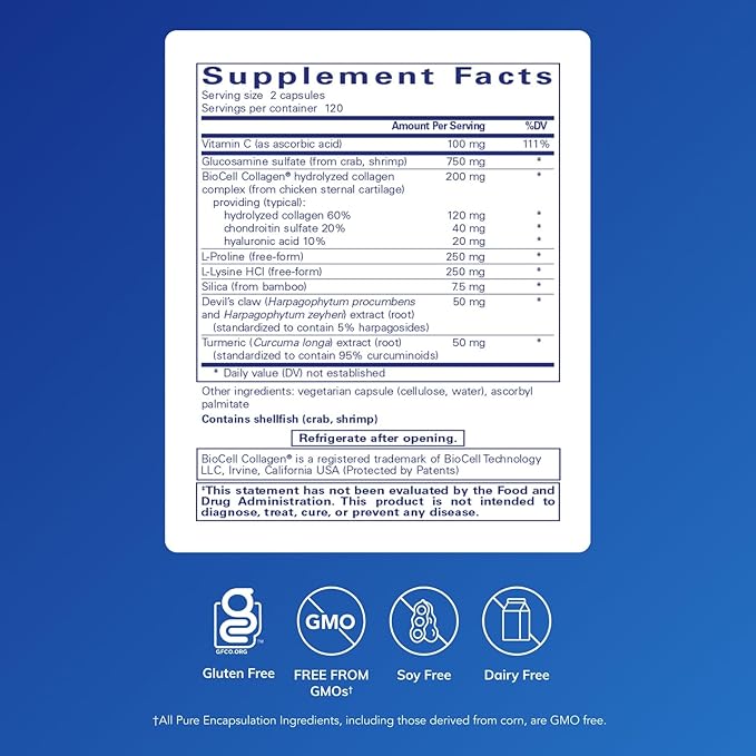 Pure Encapsulations - Ligament Restore - Dietary Supplement Helps Maintain Healthy Tendons, Ligaments and Joints - 240 Capsules