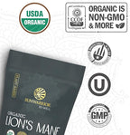 Sunwarrior Lions Mane Supplement Organic Mushroom Powder | Lion's Mane Powder Focus Supplement Mushroom Tea | 150g Pouch 60 Servings | Be Well
