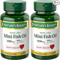 Nature's Bounty Mini Fish Oil Softgels 1290 mg, Omega-3, Supports Heart Health, Odor-Less, 90 Mini Coated Softgels (Pack of 2)
