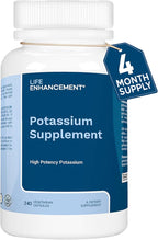 Life Enhancement High Potency 1020 mg Potassium Supplement for Muscle, Brain & Bone Health - No Additives High Absorption Elemental Potassium Supplement, Made in USA (240 Capsules – 120 Servings)