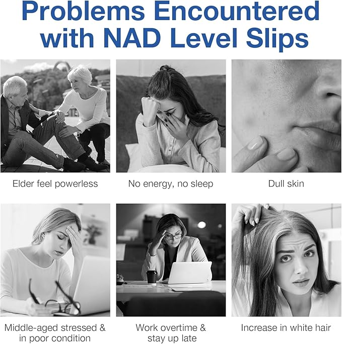 NAD Supplement - NAD Nicotinamide Riboside Resveratrol 1000mg for Men Women, Liposomal NAD Plus for Energy Anti-Aging, NR Supplement for Energy, Focus, Boost NAD+