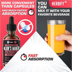 HERBIFY Lions Mane Supplement - Daily Mushroom Supplement for Memory, Focus & Clarity - Brain Booster - Lions Mane Tincture for Natural Immune Support - 4 Fl Oz Raspberry Flavor