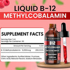 VITBOOST Vegan Liquid B-12 Drops – 60 x 5000 mcg Extra Strength Raspberry Flavored Vitamin B12 Liquid Methylcobalamin sublingual Supplement | Designed to Maximize Absorption & Energy | Gluten Free
