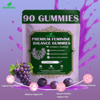 DEWANG Premium Feminine Balance Gummies for Women’s - Immune Support& PH Balance - Vegan, Gluten-Free - Grapes Flavor, 90 Count 45 Servings (Grape)