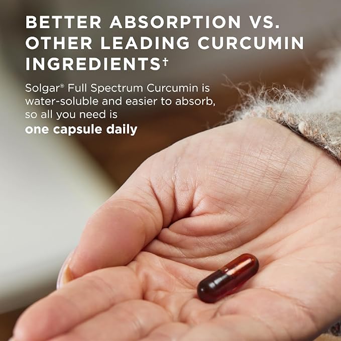 Solgar Full Spectrum Curcumin - 90 LiCaps, Pack of 2 - Superior Absorption - Brain, Joint & Immune Health - Non-GMO, Vegan, Gluten Free, Dairy Free - 180 Total Servings