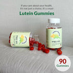 Lutein Eye Health Gummies – Marigold Extract with Vitamin E & Beta-Carotene – Orange Flavor Chewable Supplement (60 Gummies)