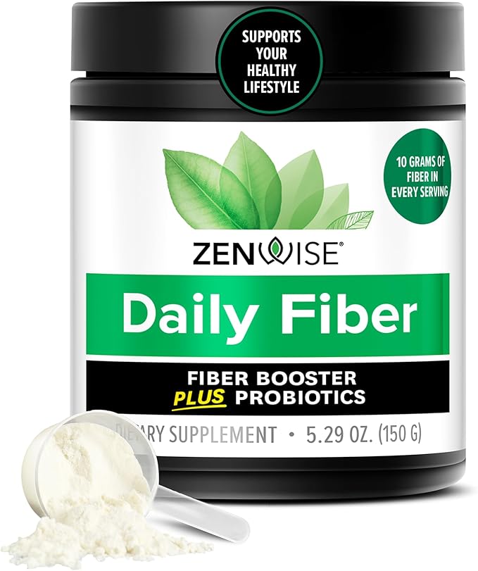 Zenwise Health Daily Probiotic Fiber Supplement with Metabolic Probiotics to Help Control Cravings and Support Digestive Health - Metabolism Support for Women & Men - 15-Day Serving