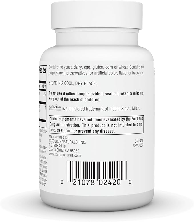 Source Naturals Turmeric with Meriva, Eases Discomfort from Everyday Activities* - 500mg, 60 Tablets