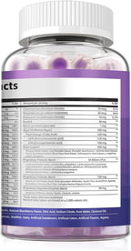 Multivitamin for Men, Mens Multivitamins Gummies w/Omega-3, Probiotics, Inositol, Folate, Biotin, Zinc, Vitamins A, C, D, E, B, - Support Heart, Brain, Muscle, Energy, Sugar-Free, Blackberry Flavor