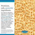 EuroMedica Silica-20 - Supplement Supports Bone Structure & Collagen Production - Strong Teeth & Healthy Bone Density Support - Aids Hair, Skin & Nails Health - 60 Tablets (30 Servings)