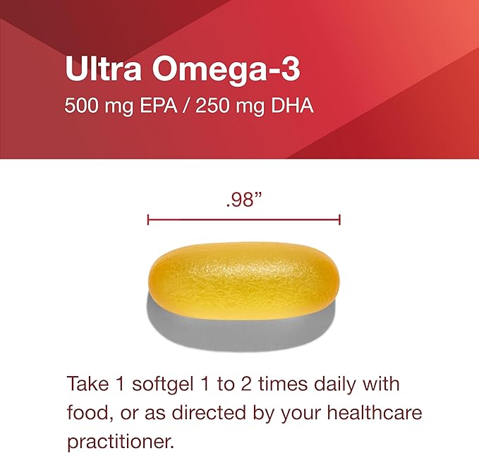 PROTOCOL FOR LIFE BALANCE Ultra Omega-3-500mg EPA & 250mg DHA - Fish Oil for Brain Support, Heart & Nervous System Health* - EPA DHA Omega Supplement - Non-GMO & Halal - 180 Softgels