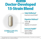 Life-Space Premium Broad Spectrum Probiotics, 2 Month Serving, 32 Billion CFU & 15 Diverse Strains, Formulated for Daily Digestive Health & Immune Health, Probiotics for Women & Men, 60 Veg Capsules