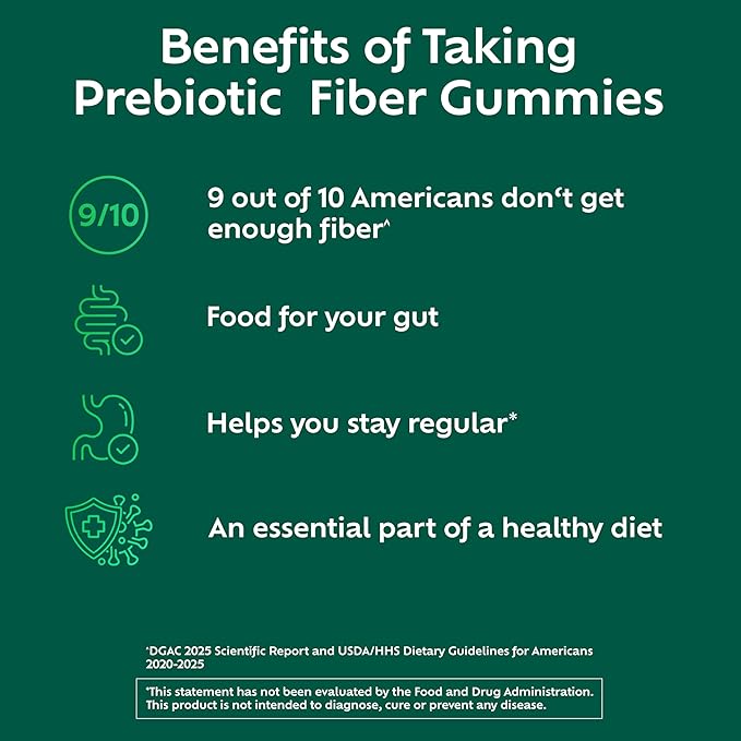 Benefiber Prebiotic GLP-1 Friendly Fiber Supplement Gummies for Digestive Health, Assorted Fruit Flavor - 81 Count