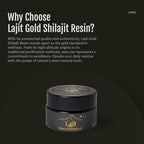 Lajit Gold Grade Himalayan Shilajit Resin – Organic, Sun-Dried, Bioavailable Nutrients, Fulvic Acid | Lab Tested Pure Shilajit for Men & Women - Natural Energy, Vitality, 85 + Trace Minerals - 20g
