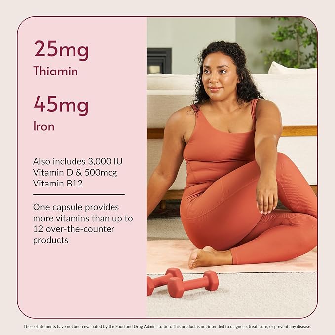 Bariatric Advantage Ultra Solo with Iron - Once-Per-Day Daily Multivitamin - for Bariatric Patients - with Thiamin, Vitamin A & More - Gluten Free - 30 Capsules